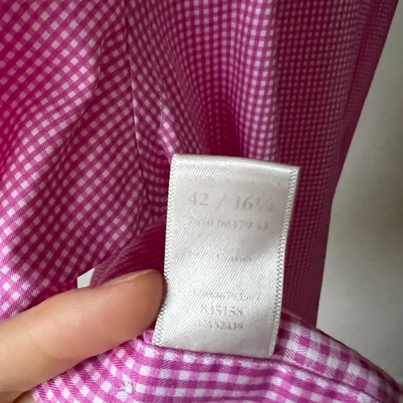 Eton Pink Shirt Size 42, 16.5 - Picture 7 of 8